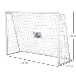 - Portería de fútbol 186x62x123 cm Blanco*Homcom Sale