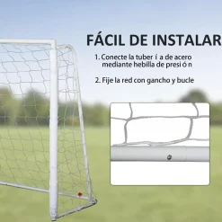 - Portería de fútbol 186x62x123 cm Blanco*Homcom Sale