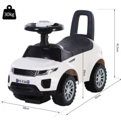 Outlet - Quad Correpasillos sin Pedales Blaco Vehículos De Batería O A Pedales