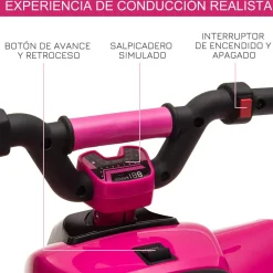 - Quad Eléctrico Batería 6V Rosa*Homcom Best