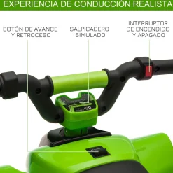 - Quad Eléctrico Batería 6V Verde*Homcom Discount