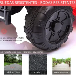 Discount - Quad eléctrico con faros LED rojo Vehículos De Batería O A Pedales
