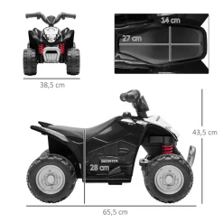 Sale Homcom - Quad eléctrico Honda Negro Vehículos De Batería O A Pedales