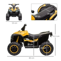 - Quad eléctrico infantil con música*Homcom Sale
