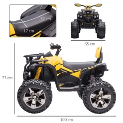 Online - Quad eléctrico 12V amarillo Vehículos De Batería O A Pedales