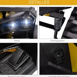 Online - Quad eléctrico 12V amarillo Vehículos De Batería O A Pedales