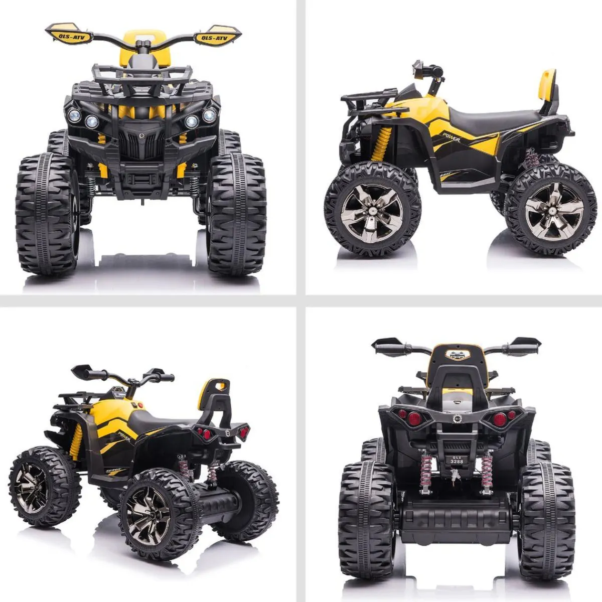 Online - Quad eléctrico 12V amarillo Vehículos De Batería O A Pedales