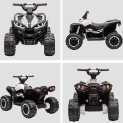 New - Quad eléctrico 12V blanco Vehículos De Batería O A Pedales