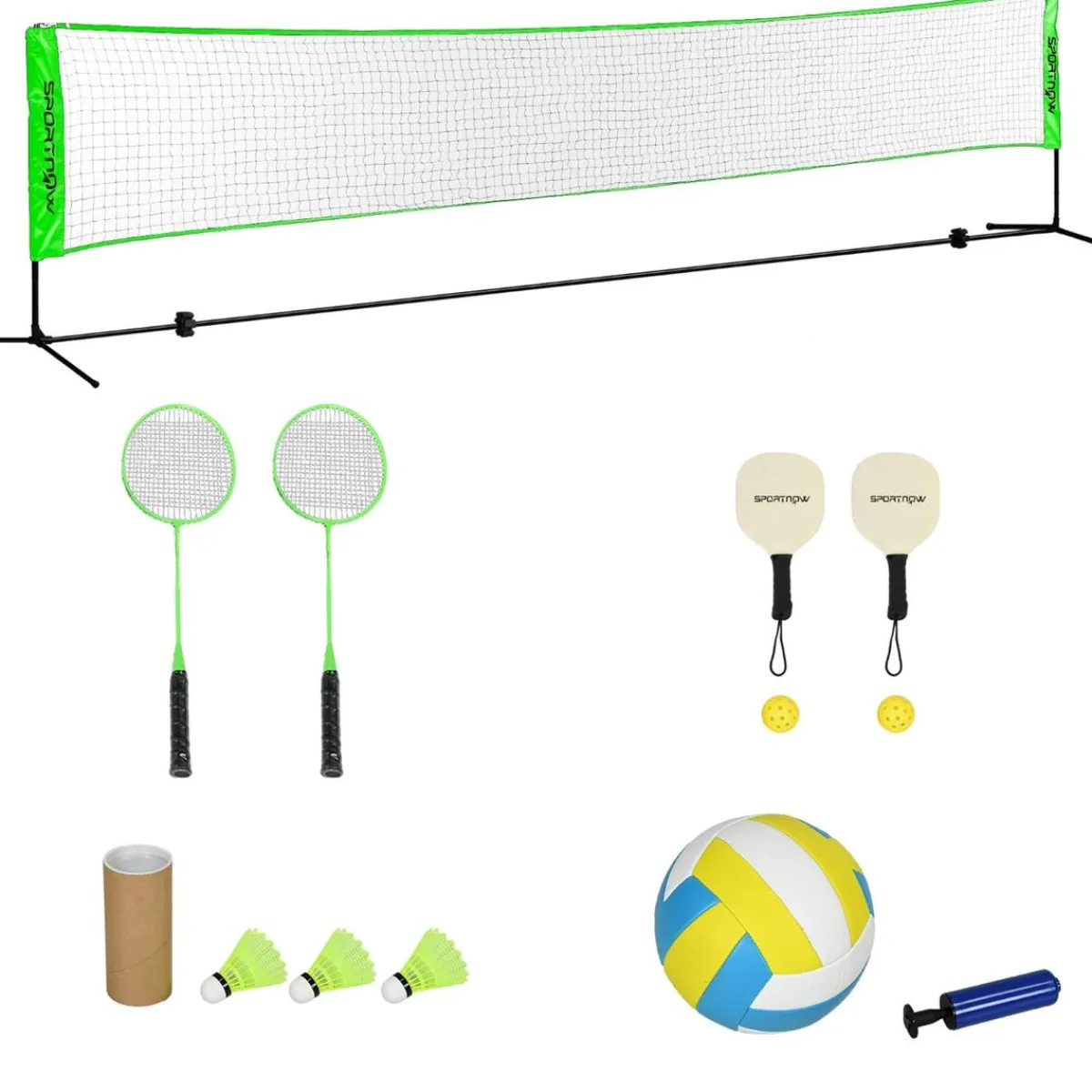 Homcom - Red con soportes y accesorios*SPORTNOW Outlet