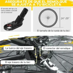 - Remolque para bicicleta Verde*Homcom Hot