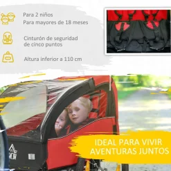 - Remolque para bicicleta Rojo Bicicletas|Portabebés Y Bici·Bicicleta Y Accesorios