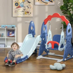 Best Homcom - Set juegos interior infantil 3 en 1 Entretenimiento·Hamacas Y Columpios