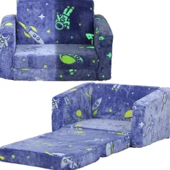 Homcom - Sillón infantil Azul brilla en la oscuridad*AIYAPLAY