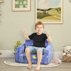 Homcom - Sillón infantil Azul brilla en la oscuridad*AIYAPLAY