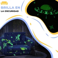 Homcom - Sillón infantil Azul brilla en la oscuridad*AIYAPLAY