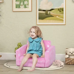 Outlet Homcom - Sillón infantil Rosa brilla en la oscuridad Estilo De Vida