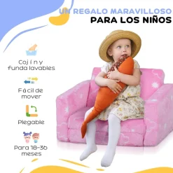 Outlet Homcom - Sillón infantil Rosa brilla en la oscuridad Estilo De Vida