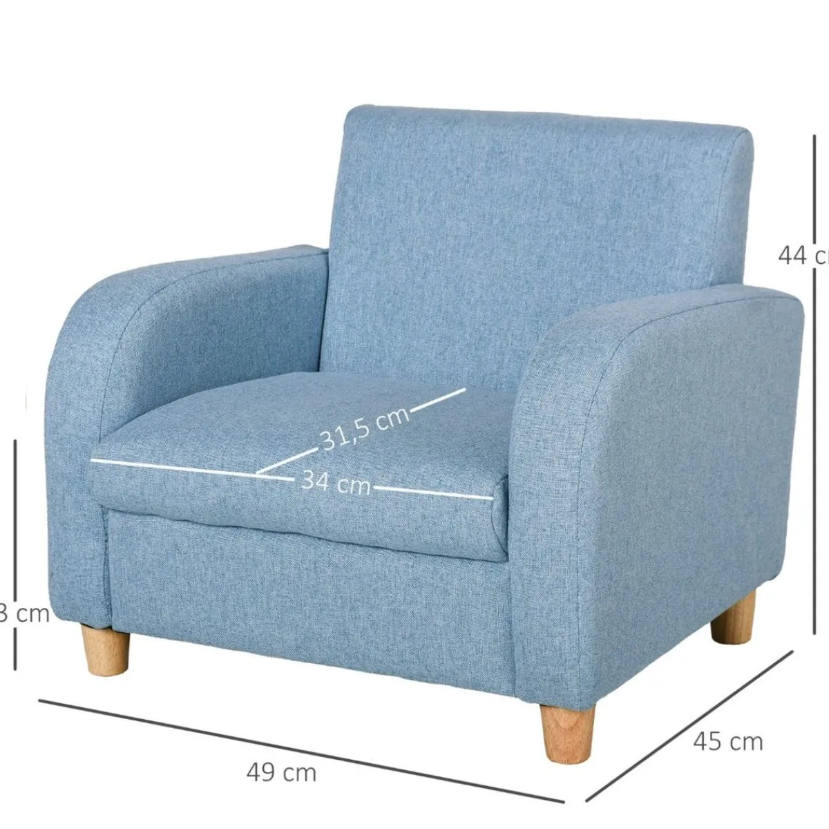 Discount - Sillón tela infantil Azul Entretenimiento·Hamacas Y Columpios|Estilo De Vida