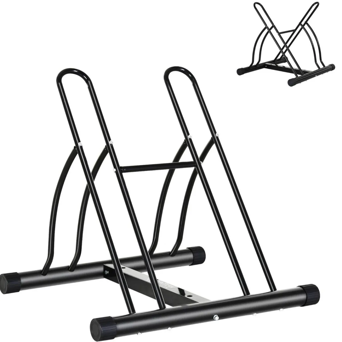 - Soporte de estacionamiento 2 bicicletas Negro*Homcom Best