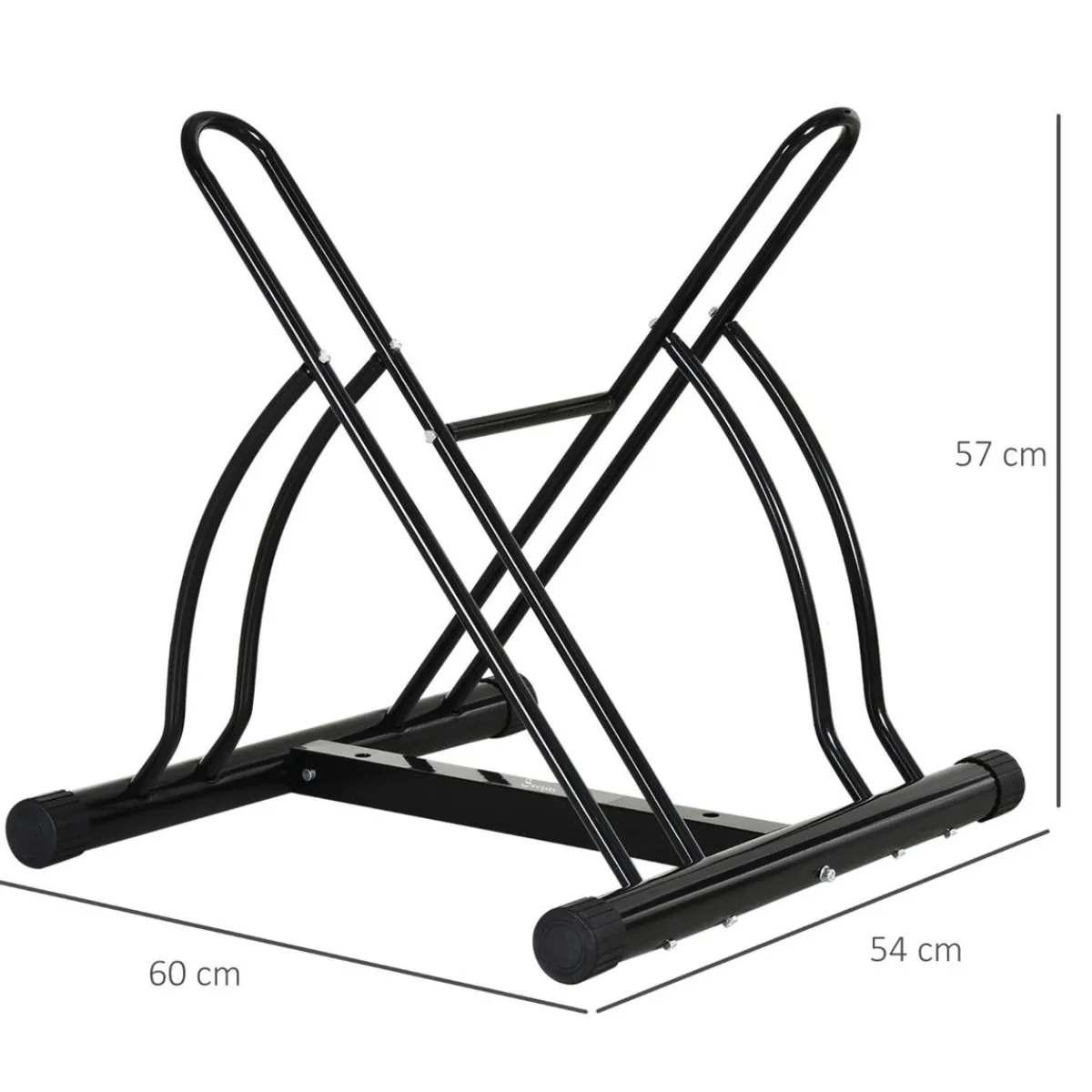 - Soporte de estacionamiento 2 bicicletas Negro*Homcom Best
