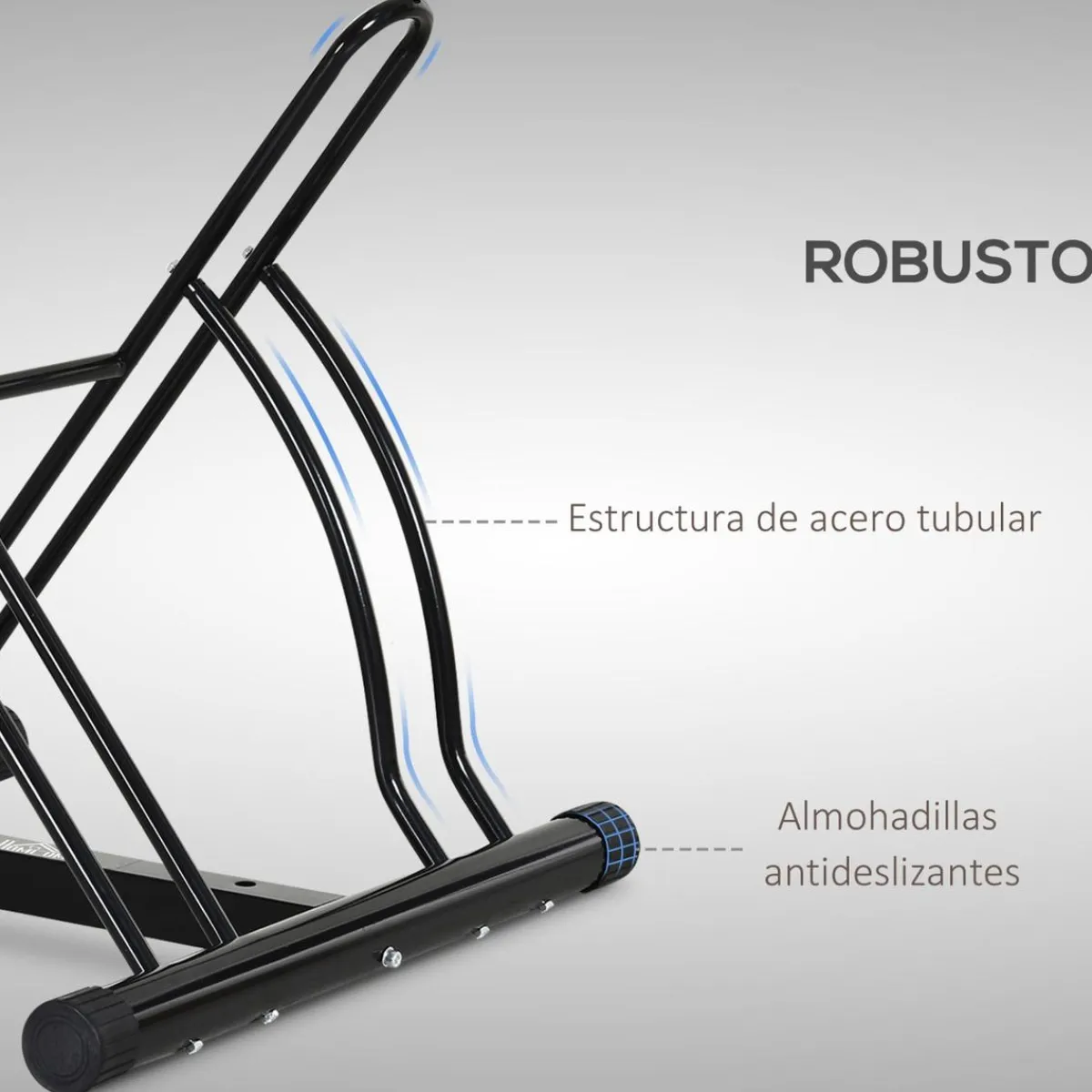 - Soporte de estacionamiento 2 bicicletas Negro*Homcom Best