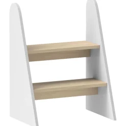 Best Homcom - Taburete 2 peldaños Blanco Estilo De Vida