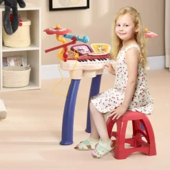 - Teclado electrónico 32 teclas con batería y taburete*Homcom Hot