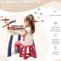 - Teclado electrónico 32 teclas con batería y taburete*Homcom Hot