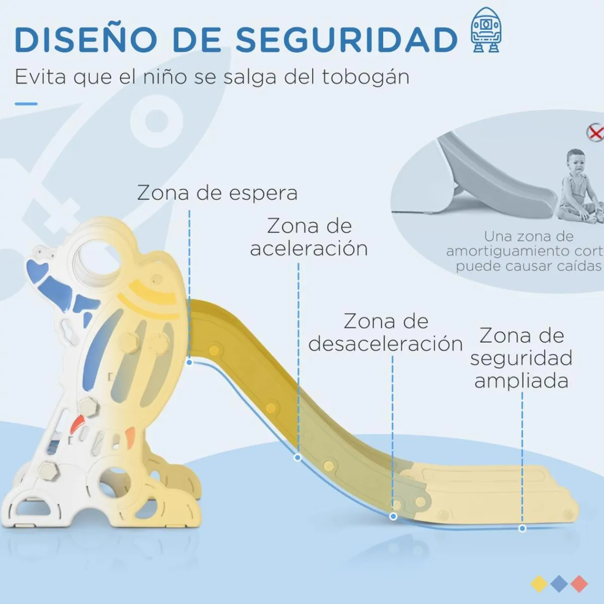 Clearance - Tobogán infantil azul Toboganes