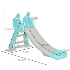 - Tobogán Infantil con Aro Baloncesto*Homcom Hot