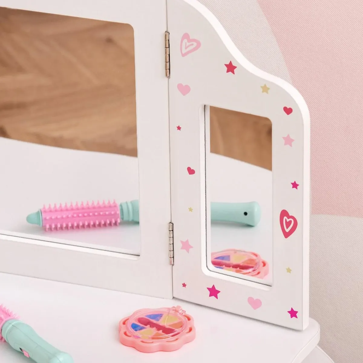 - Tocador de madera con taburete*Homcom Clearance