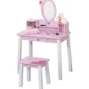 - Tocador Infantil con Taburete y Espejo*Homcom Best