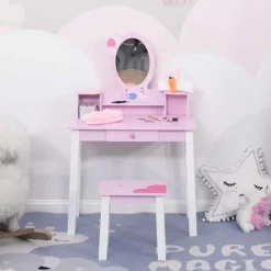- Tocador Infantil con Taburete y Espejo*Homcom Best