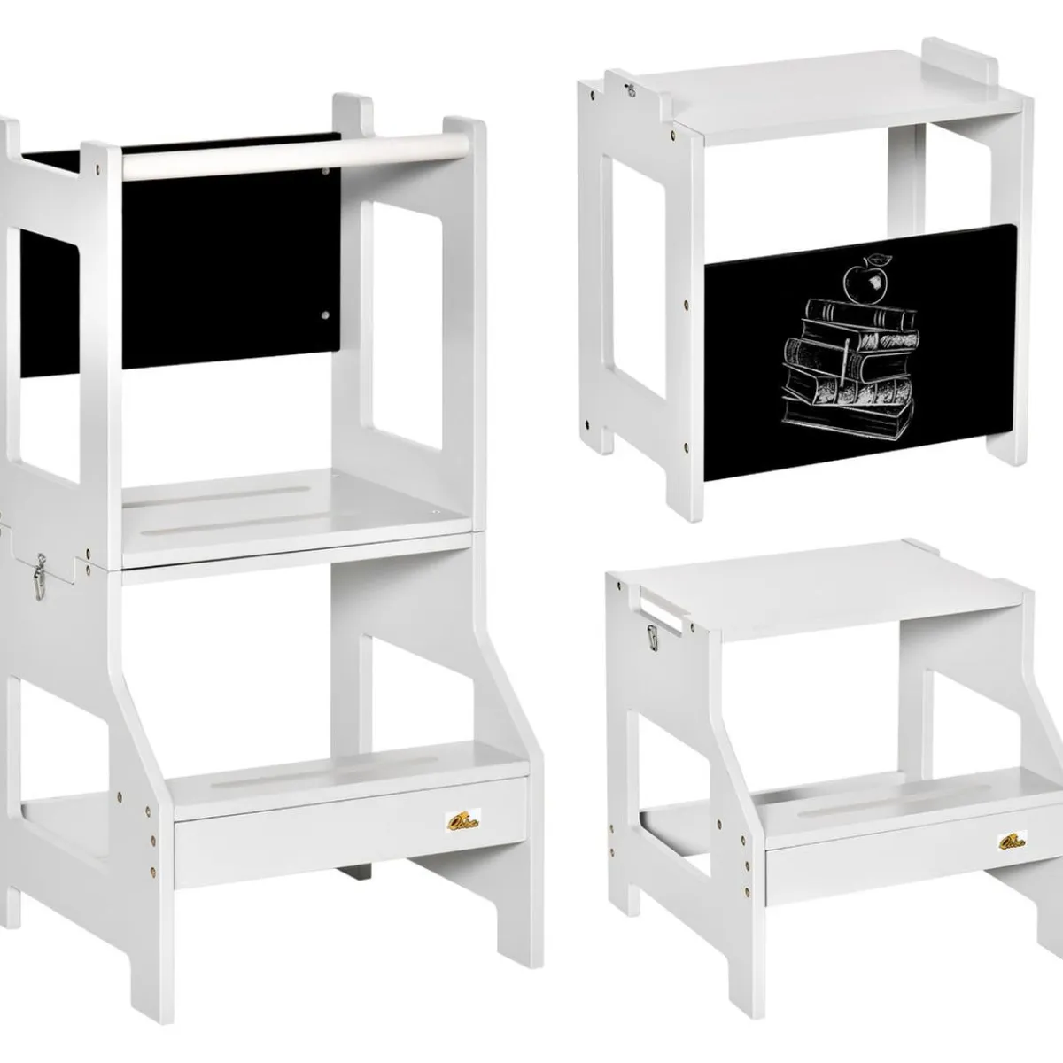 Hot - Torre aprendizaje 2 en 1 madera Gris Estilo De Vida