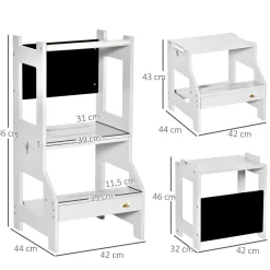 Hot - Torre aprendizaje 2 en 1 madera Gris Estilo De Vida