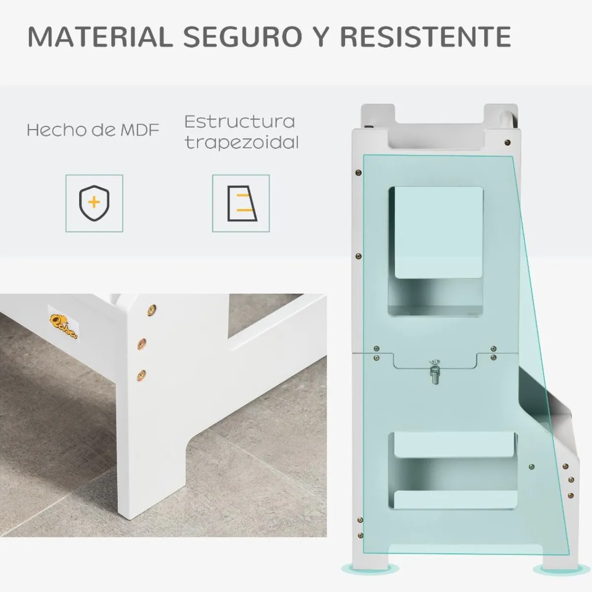 Hot - Torre aprendizaje 2 en 1 madera Gris Estilo De Vida