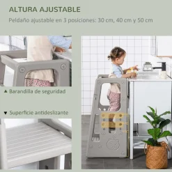 - Torre de aprendizaje Gris*Homcom New