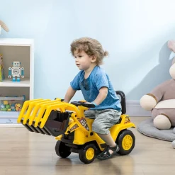 - Tractor correpasillos sin pedales amarillo*Homcom