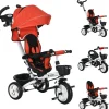 Sale - Triciclo Evolutivo con capota Reflectante - Rojo Motos Y Triciclos