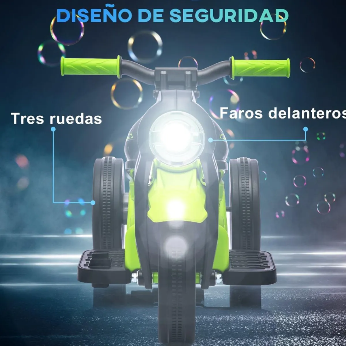 Homcom - Trimoto eléctrica batería 6 V con música y juegos Amarillo*AIYAPLAY Discount