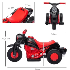 Discount Homcom - Trimoto eléctrica batería 6 V con música y juegos Rojo Vehículos De Batería O A Pedales