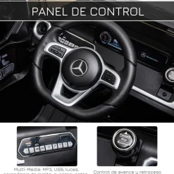 - Vehículo batería con mando Mercedes Negro*Homcom New