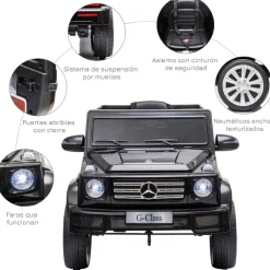 - Vehículo batería con mando Mercedes Negro*Homcom New