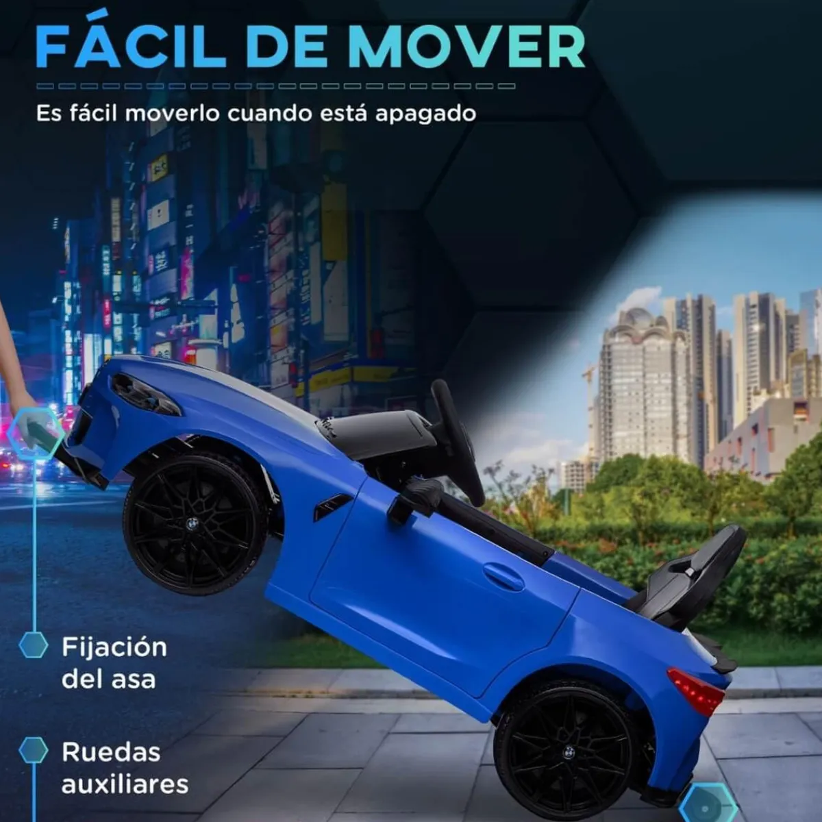 Homcom - Vehículo batería infantil BMW M4 Azul*AIYAPLAY Discount