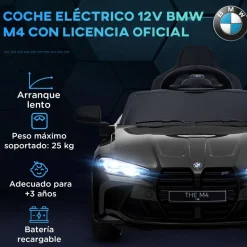 Homcom - Vehículo batería infantil BMW M4 Negro*AIYAPLAY Hot