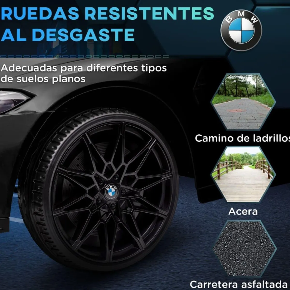 Homcom - Vehículo batería infantil BMW M4 Negro*AIYAPLAY Hot