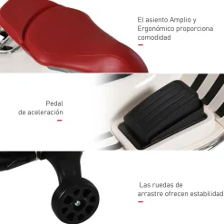 Online - Vespa blanca Vehículo de batería Vehículos De Batería O A Pedales
