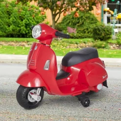 - Vespa roja Vehículo de batería Vehículos De Batería O A Pedales