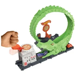 Hot Wheels - Ataque del cocodrilo: Pista para coches con lanzador y vehículo ㅤ*MATTEL Sale