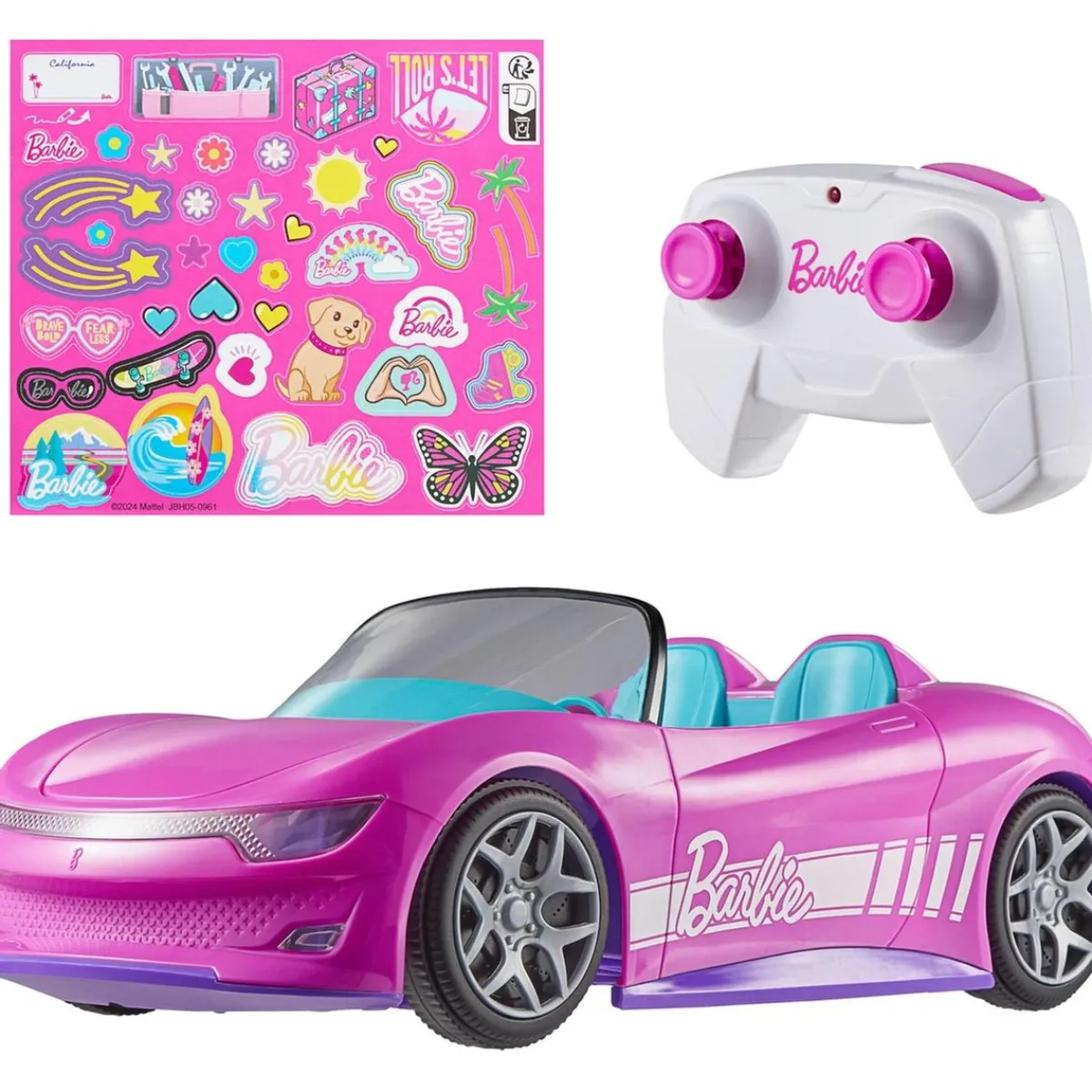 Hot Wheels - Coche Barbie Descapotable teledirigido Vehículos Y Circuitos